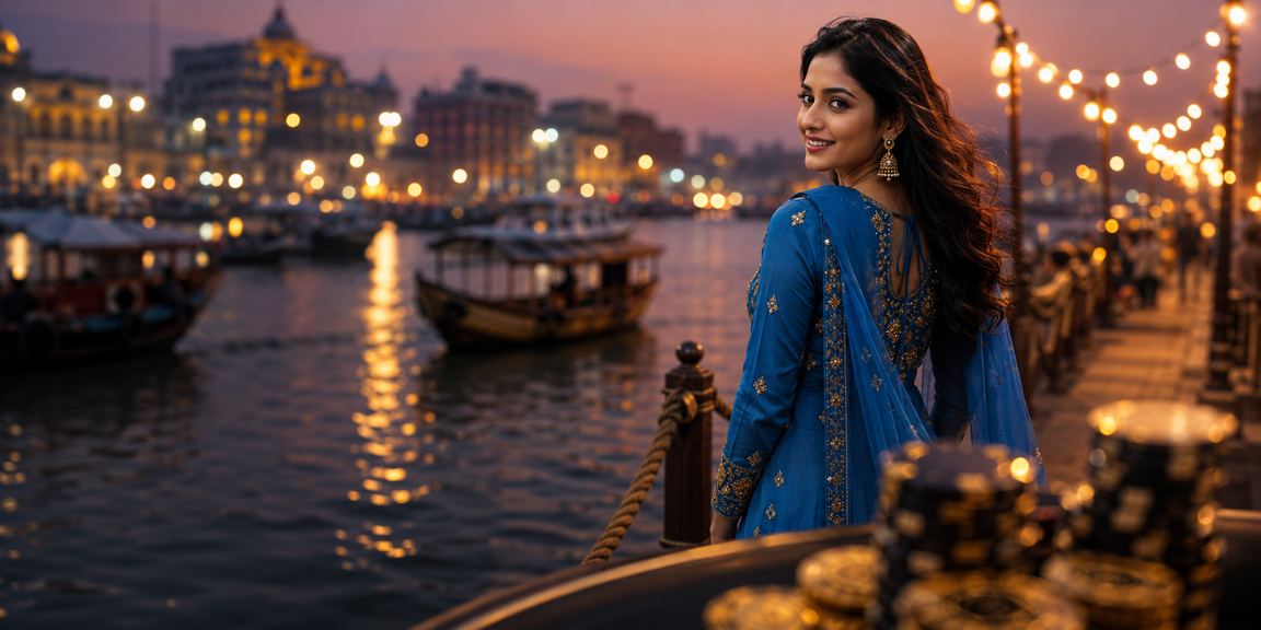 নারায়ণগঞ্জের নতুন গেম মার্কেটে সেলওয়ার কামিজ পরিধানকারী মডেল